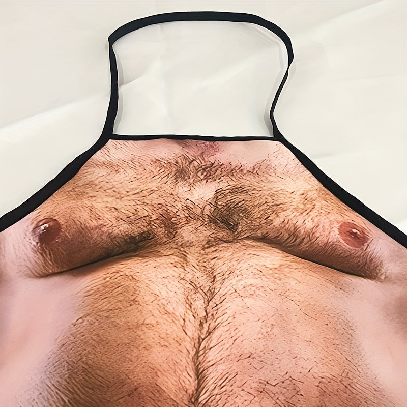 Polyester Apron with Funny Beer Belly Design for BBQ Parties and Father's Day