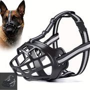 Breathable Durable Reflective Basket Dog Muzzle Prevent Biting Chewing