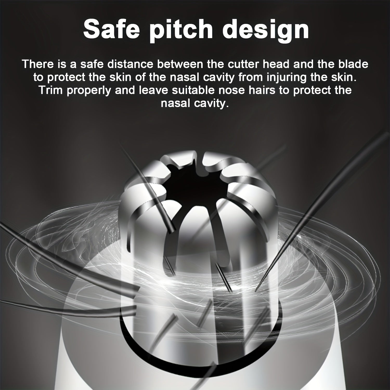 Recortador de nariz, orejas y vello facial de plástico para unisex con batería y afeitadora lavable