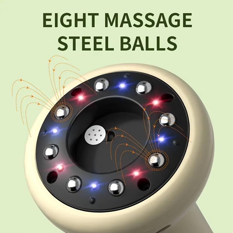 Массажное устройство с регулируемым уровнем 9 уровней, с горячим компрессом, USB-зарядка, портативное для домашнего использования