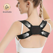 Unisex Adjustable Posture Support Brace Breathable Mesh Back Support for Men and Women