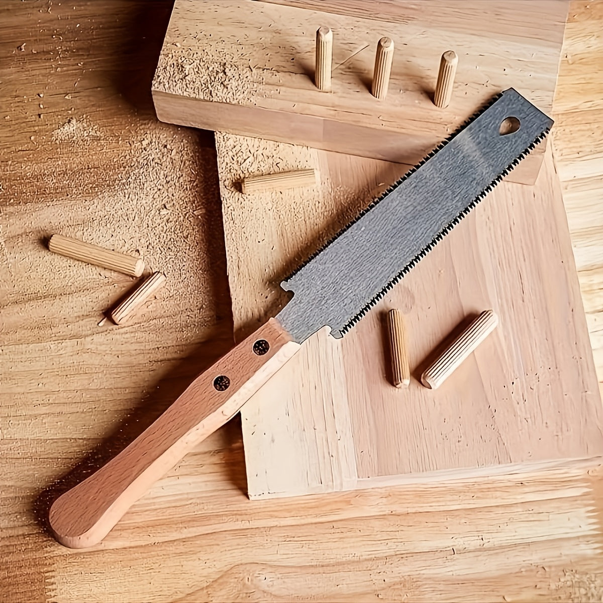 Ручная пила из нержавеющей стали с двухсторонним лезвием для обработки древесины