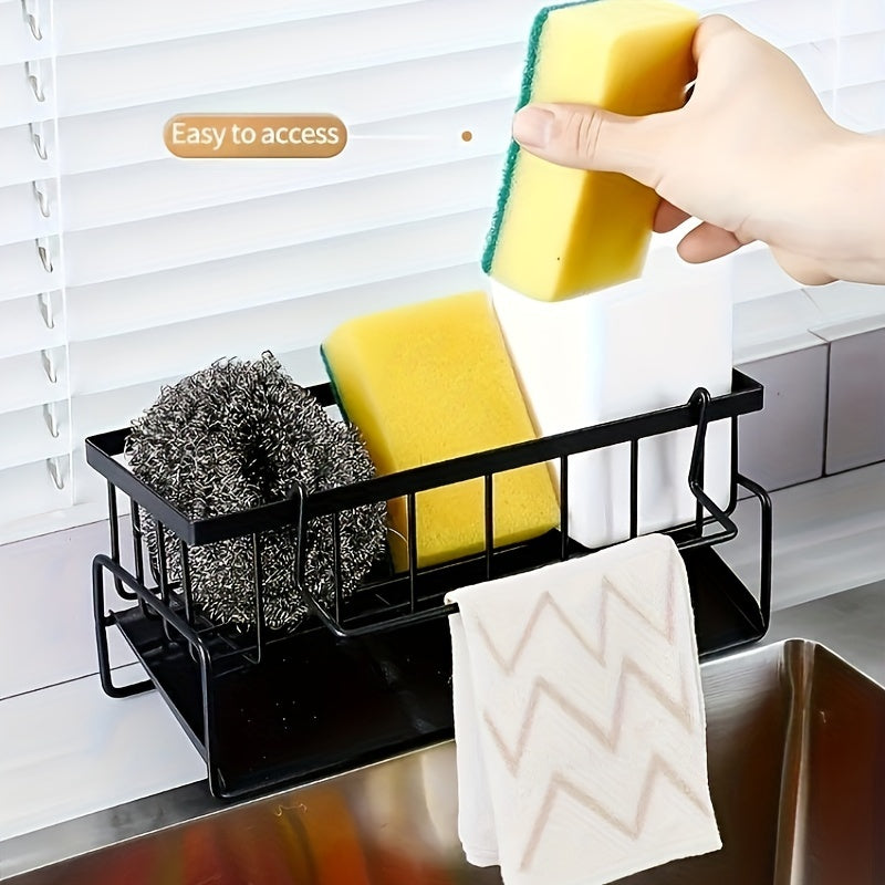 Multi-Functional Kitchen and Bathroom Sink Organizer for Soap Sponges Towels