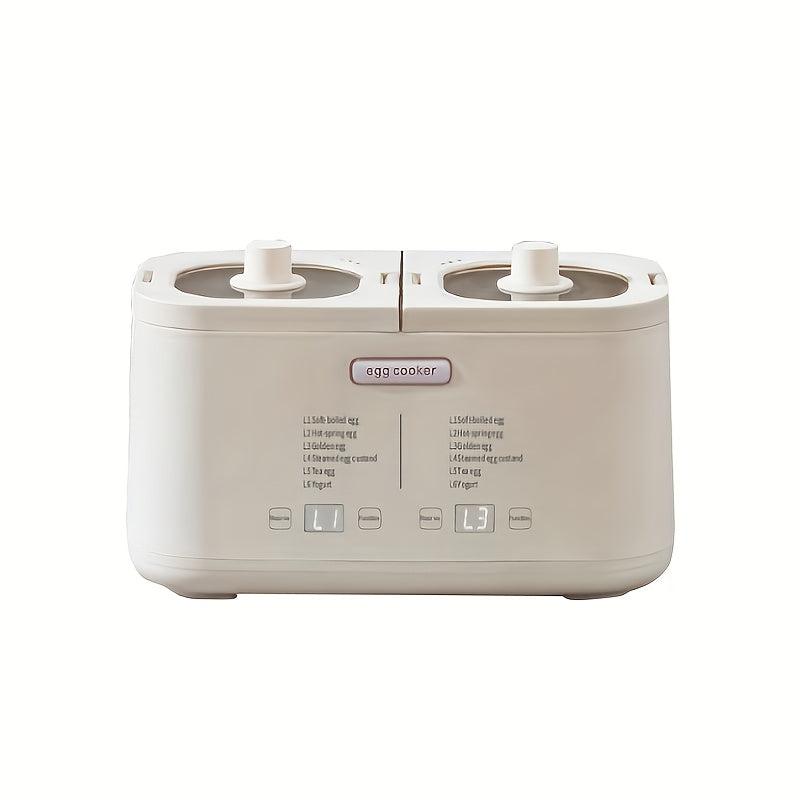Регулируемый белый пароварка для яиц с большой емкостью и множеством настроек вкуса