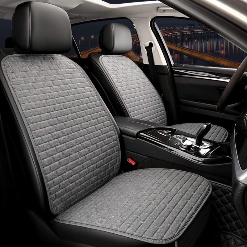Universal Car Seat Cover Front Set Linen Fabric Protector Cushion