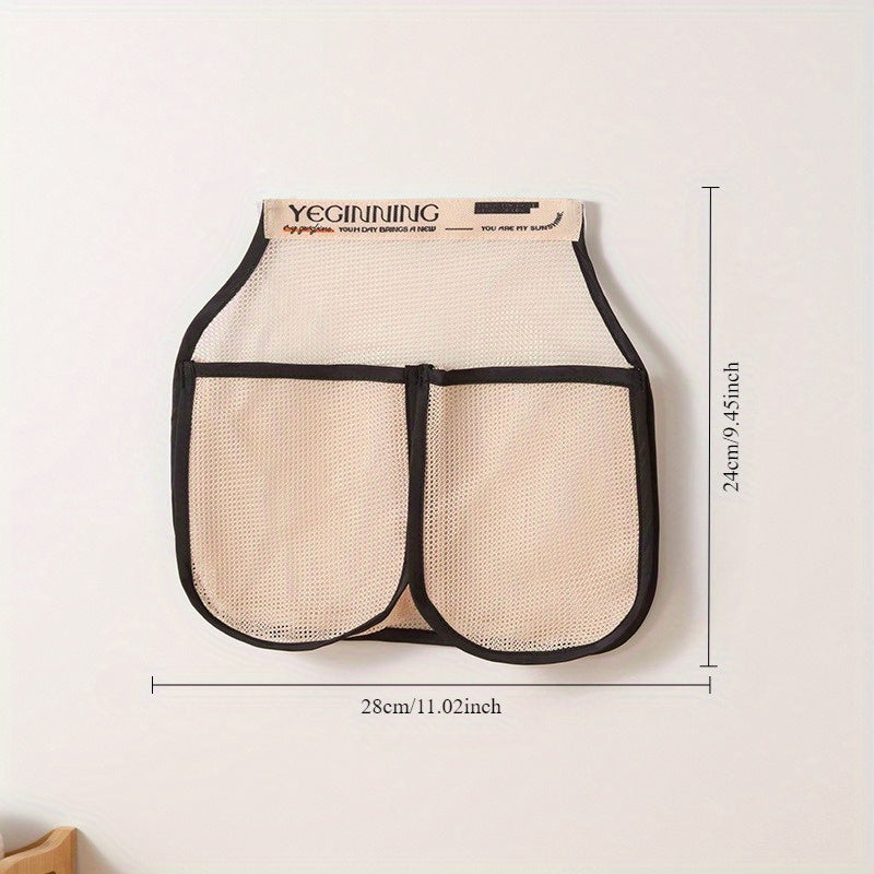 Wall-Mounted Mesh Storage Organizer for Kitchen Garbage Bags and Plastic Bags