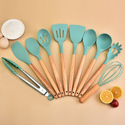Silicone Kitchen Utensil Set 10 Pieces Heat Resistant Nonstick Cooking Tools