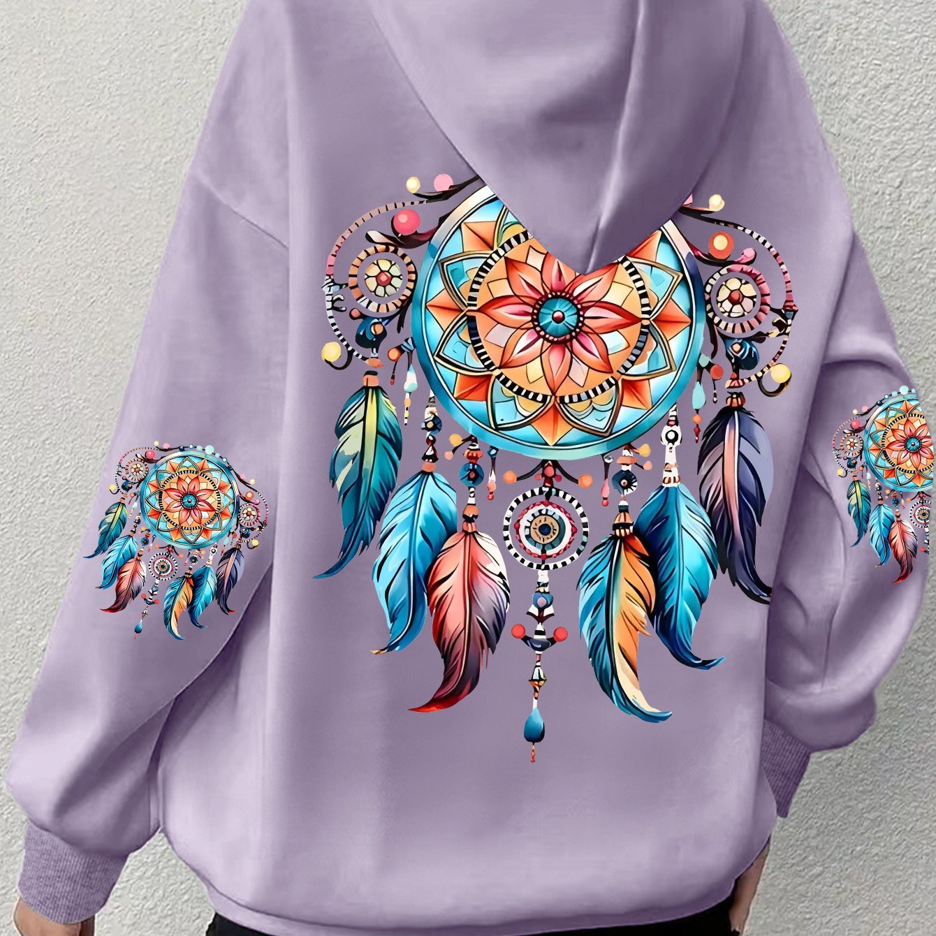 Women's Plus-Size Casual Hoodie with Graphics and Kangaroo Pocket