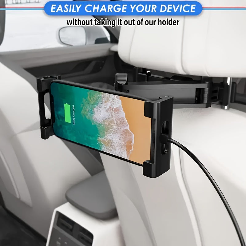 Car Rear Headrest Tablet Phone Holder Adjustable for Devices 11.94-32.77 cm