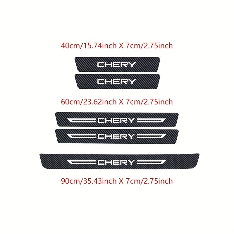 Car Interior Carbon Fiber Stickers for Foot Pedals and Door Thresholds