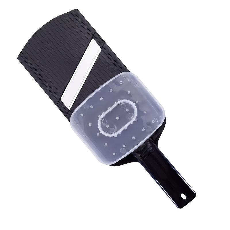 Handheld Mandoline Slicer with Stainless Steel Blade Compact Plastic Fruit and Vegetable Cutter Ergonomic Grip No Electricity Needed