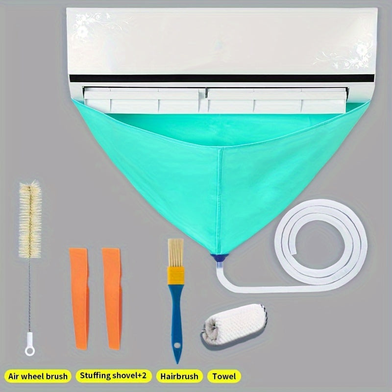 Reusable Plastic Air Conditioner Cleaning Bag 95cm with Drainage Tube