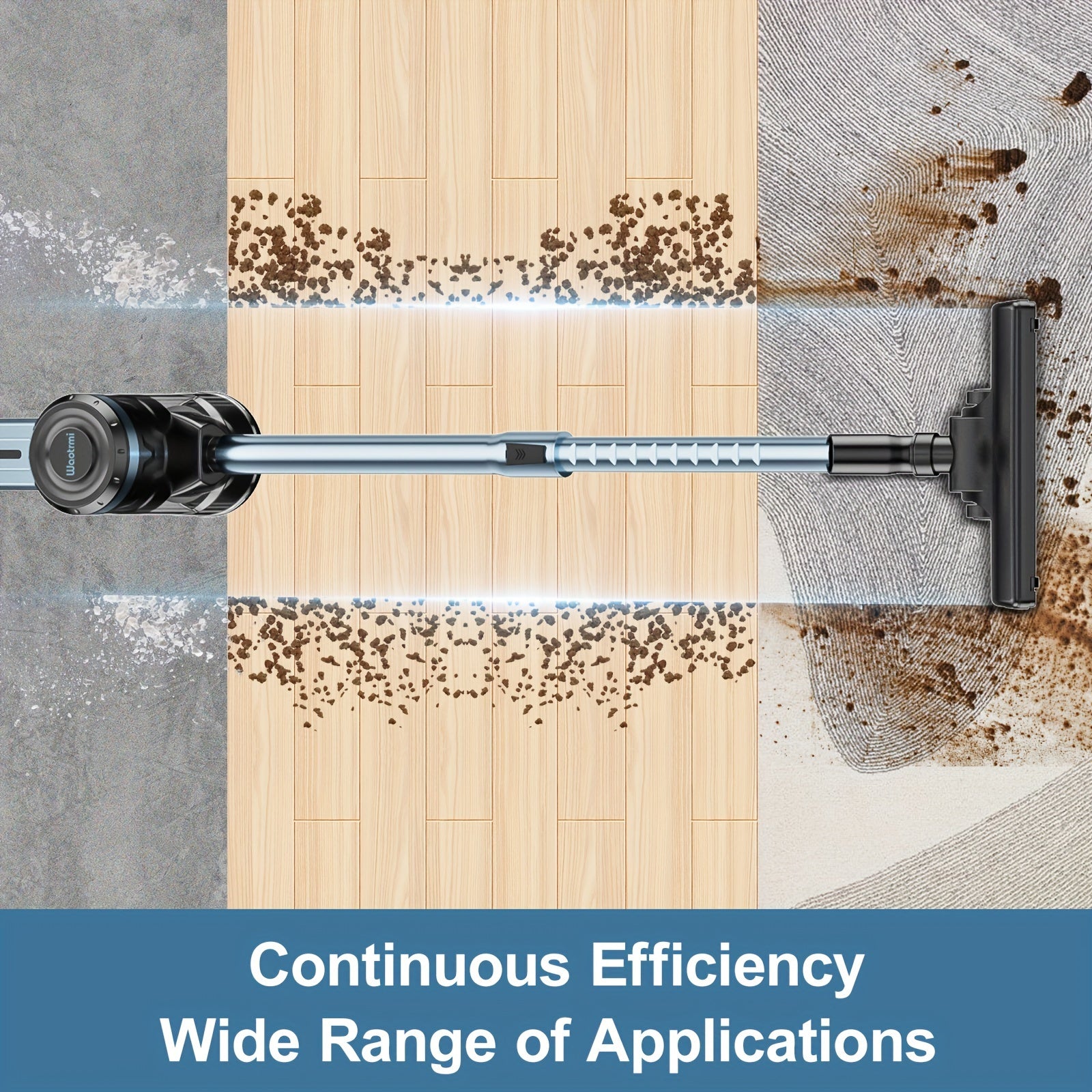 Lightweight EU Plug Vacuum Cleaner with Powerful Suction 18000Pa 1.2L Corded