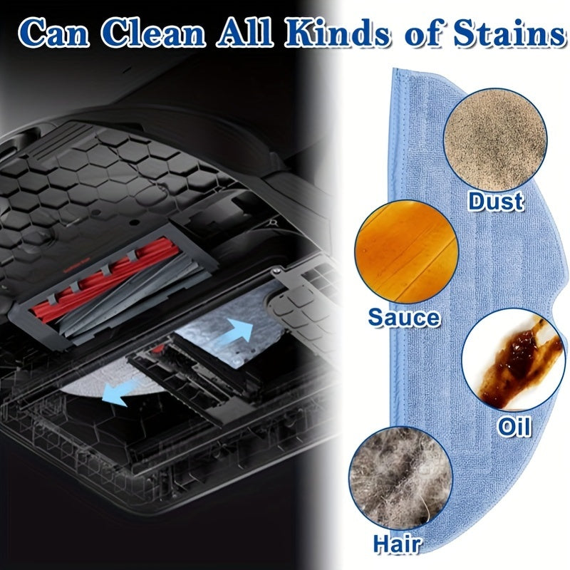 Roborock S7 MaxV Ultra, S8 Pro Ultra, G10 seriyalari uchun 3 ta yuqori tezlikda o'z-o'zini tozalovchi rolik cho'tkalari to'plami - Asosiy cho'tka yuvilishi mumkin va polga ulanish qismi mustahkam plastikdan tayyorlangan.