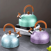 Stainless Steel Boiling Water Kettle with Flat Bottom Whistle for Daily Use