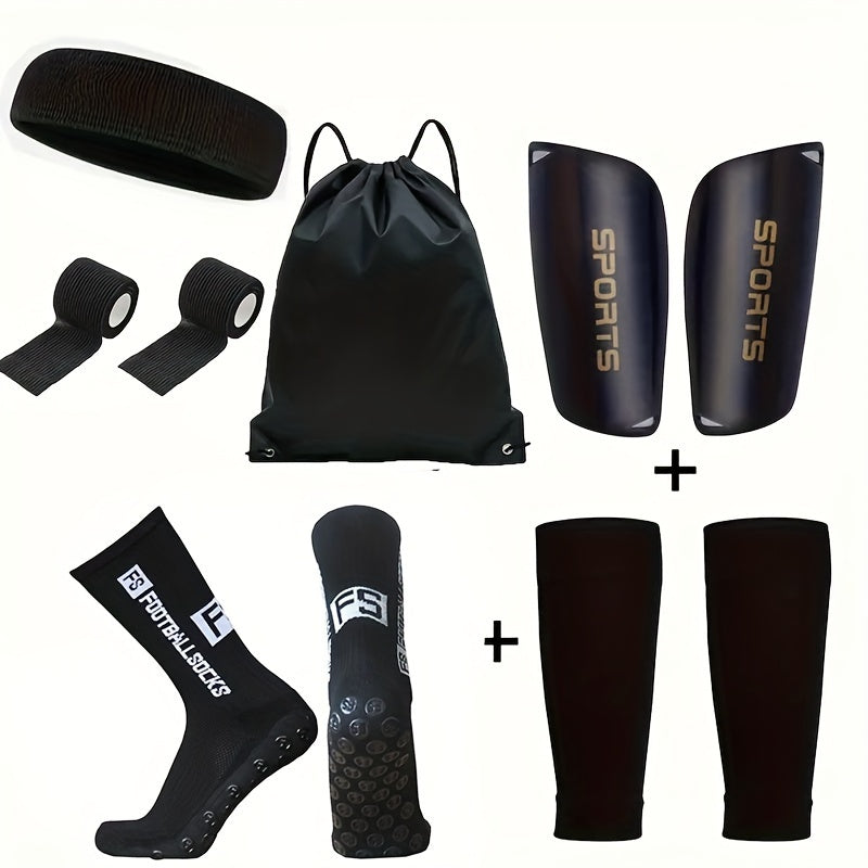 Sportswear Set for Men and Women Includes Non-Slip Socks Calf Sleeves Backpack Headband and Sports Tape for Soccer Yoga Outdoor Activities