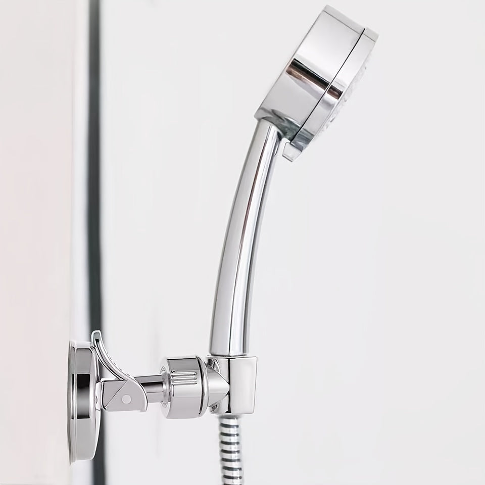 Shower Head Holder Chrome Suction Cup Mount for Bathrooms and RVs