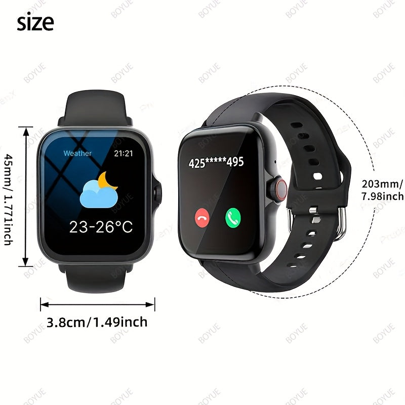 Men Women Smart Watch 1.83 Inch Display Wireless Calls Sports Modes Reminders