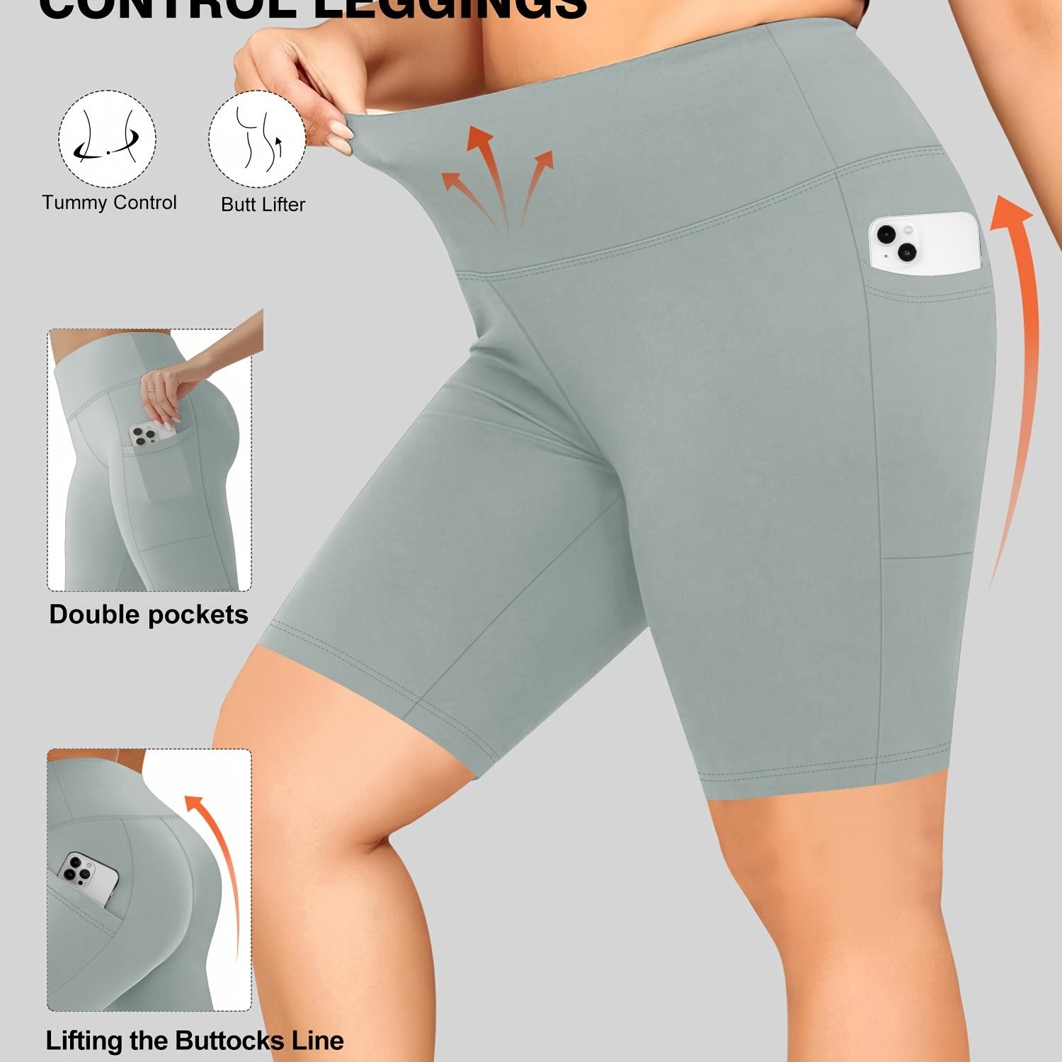 Women's High-Waist Tummy Control Yoga Shorts Black White Leopard Print Sports Workout