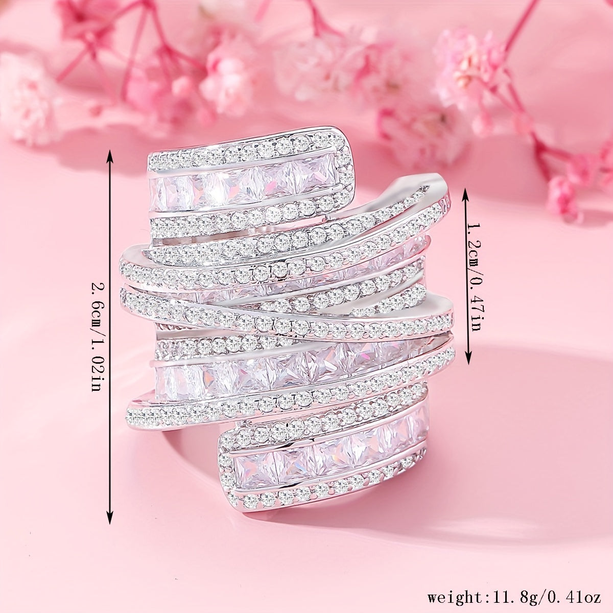 Zarif Zirkoniya Tug'ilgan Kun To'plami Halqasi - Ayollar Partiyalari, Banketlar va To'ylar uchun Mukammal