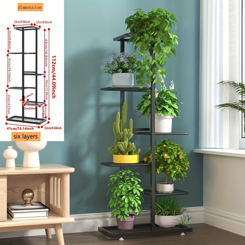 European Style Multi-Tier Metal Plant Stand White Rustproof Indoor Balcony Decor