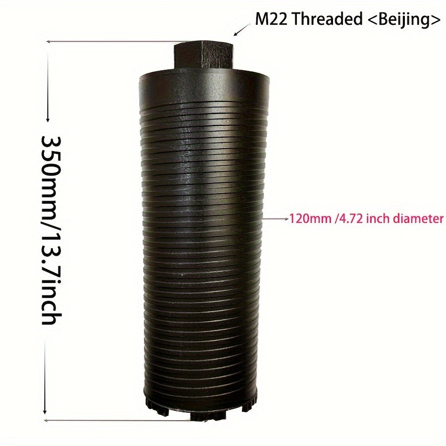 Diamond Core Drill Bits Wet Dry 45 Steel Steel Bars Black Textured Grip for Concrete Brick Block Stone