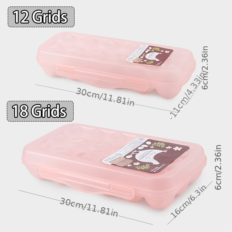 Shaffof plastik to'plangan tuxum saqlash idishi qopqoq bilan, 12/18 tuxum saqlash imkoniyatiga ega. Zarba o'chiruvchi va muzlatgichda saqlashga mos, bu joyni tejovchi oshxona tashkilotchisi tuxumlaringizni yangi va tartibli saqlash uchun mukammaldir.