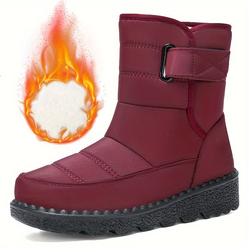 Women's Winter Snow Boots Faux Fur Lined Black Casual Waterproof