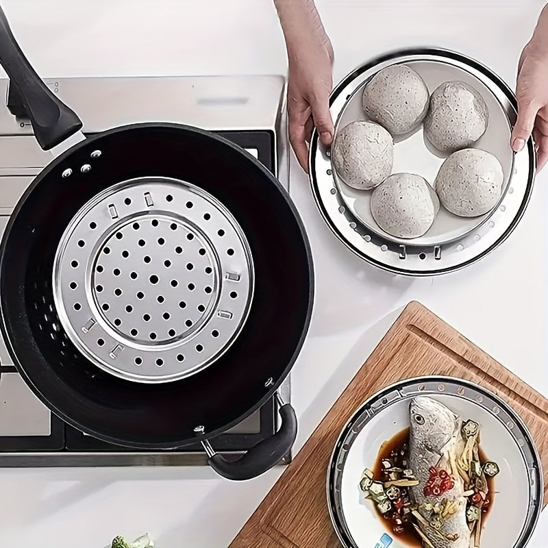 Stainless Steel Steam Tray Rack Multipurpose Steamer for Healthy Cooking Detachable