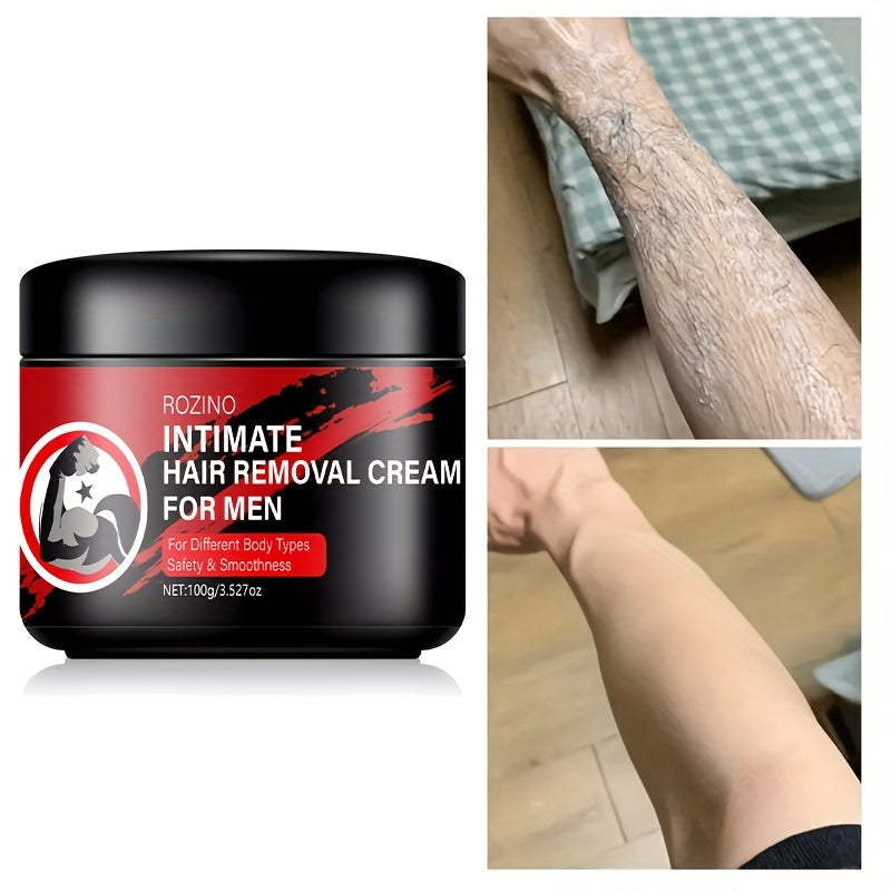 Crema depilatoria para hombres 100G Pack Sin dolor Calmante de acción rápida