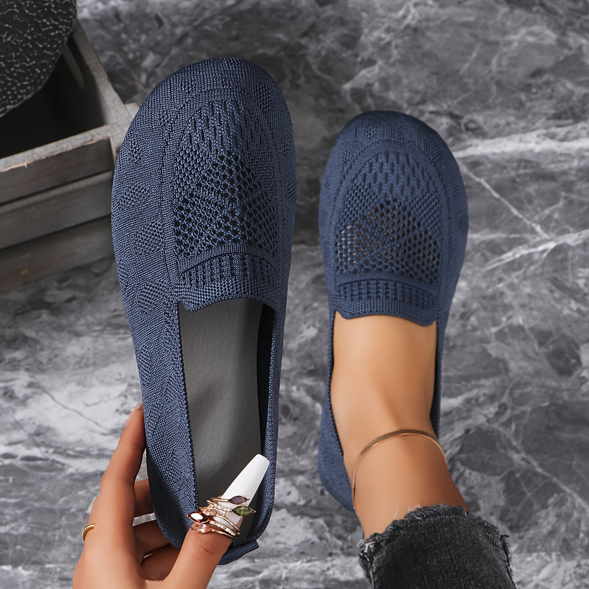 Zapatos de mujer de pie ancho de gran tamaño cómodos para todas las estaciones, interiores y exteriores