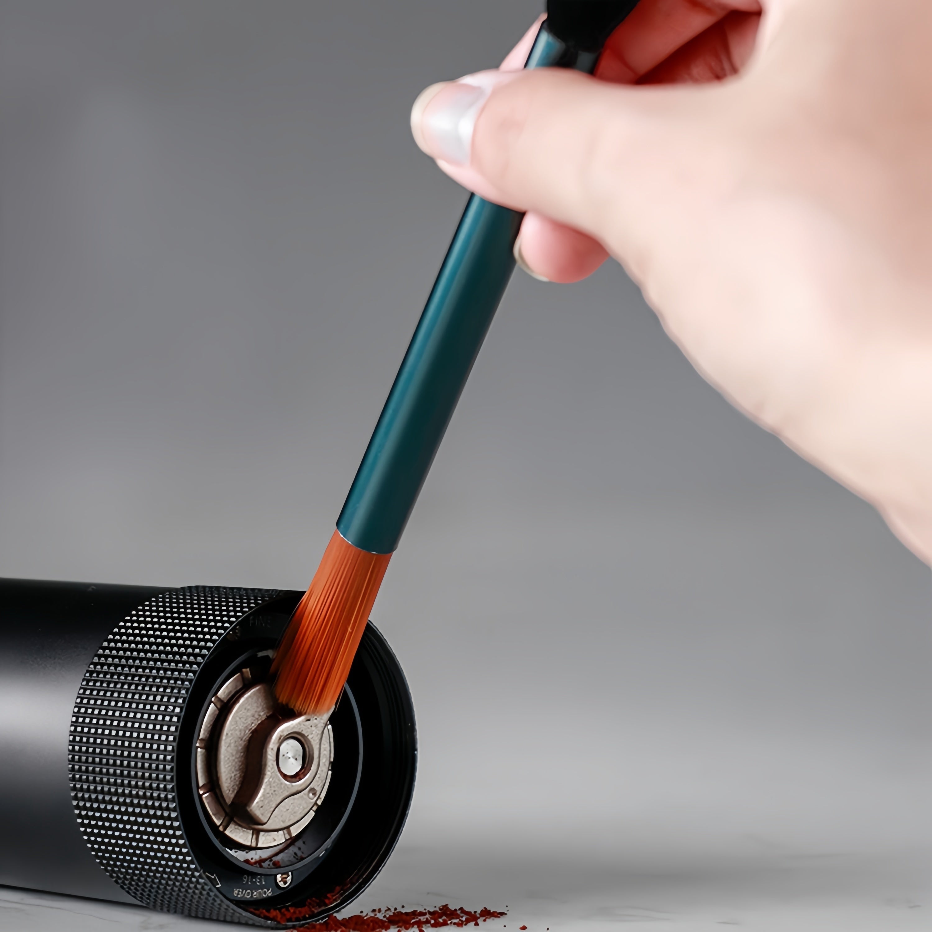 Coffee Grinder Cleaning Brush Double-Headed Soft Bristle Hand-Cranked Tool