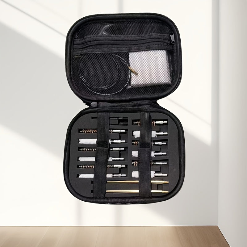 Gun Cleaning Kit with Nylon Case, Brushes, Bronze and Barrel Cleaners
