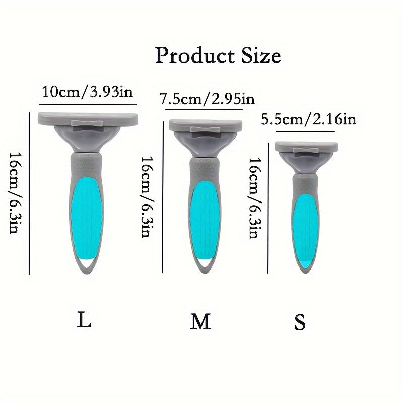 2-in-1 Stainless Steel Pet Grooming Brush for Dogs and Cats Self-Cleaning Dual-Function