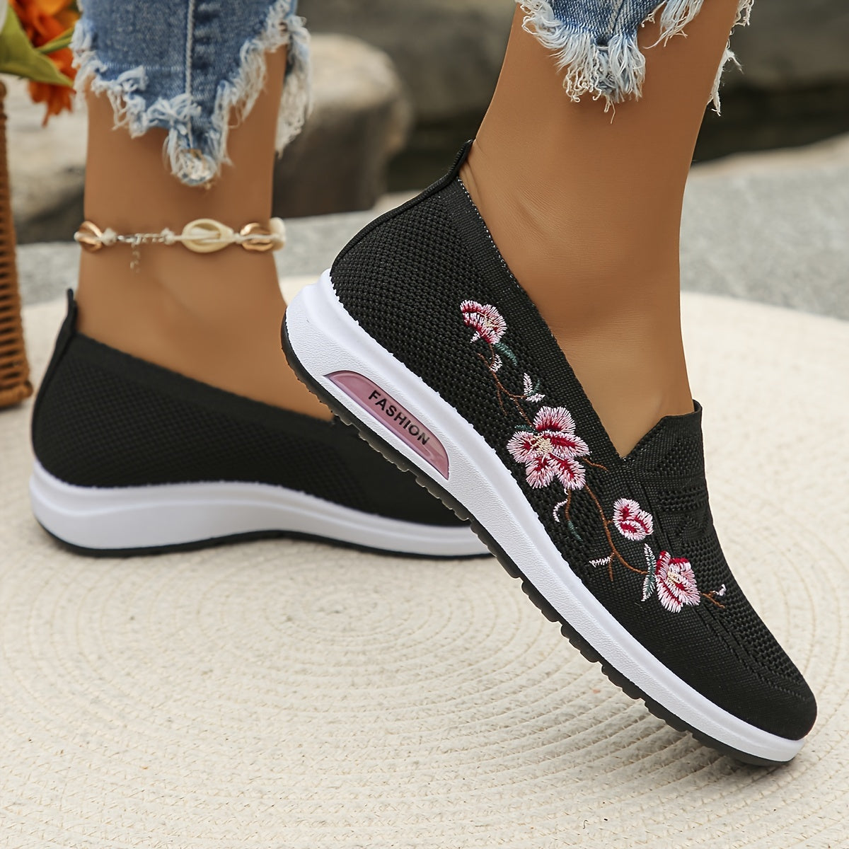 Women's Mesh Breathable Casual Sports Shoes Flat Bottom Comfortable