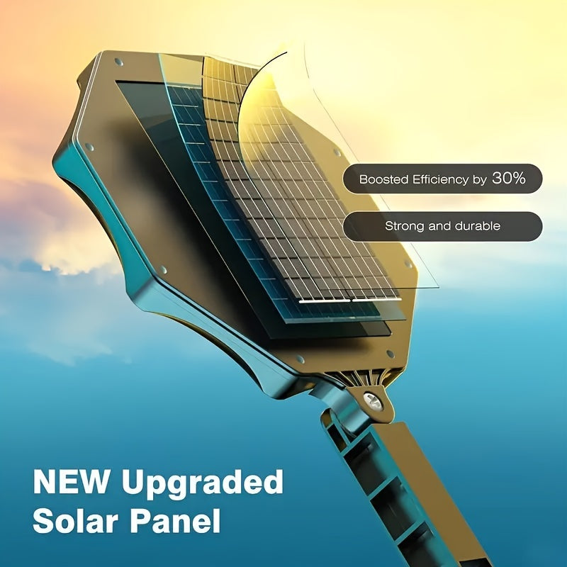 Outdoor Solar Street Light for Parking Lots with Dusk to Dawn, Motion Sensor, LED