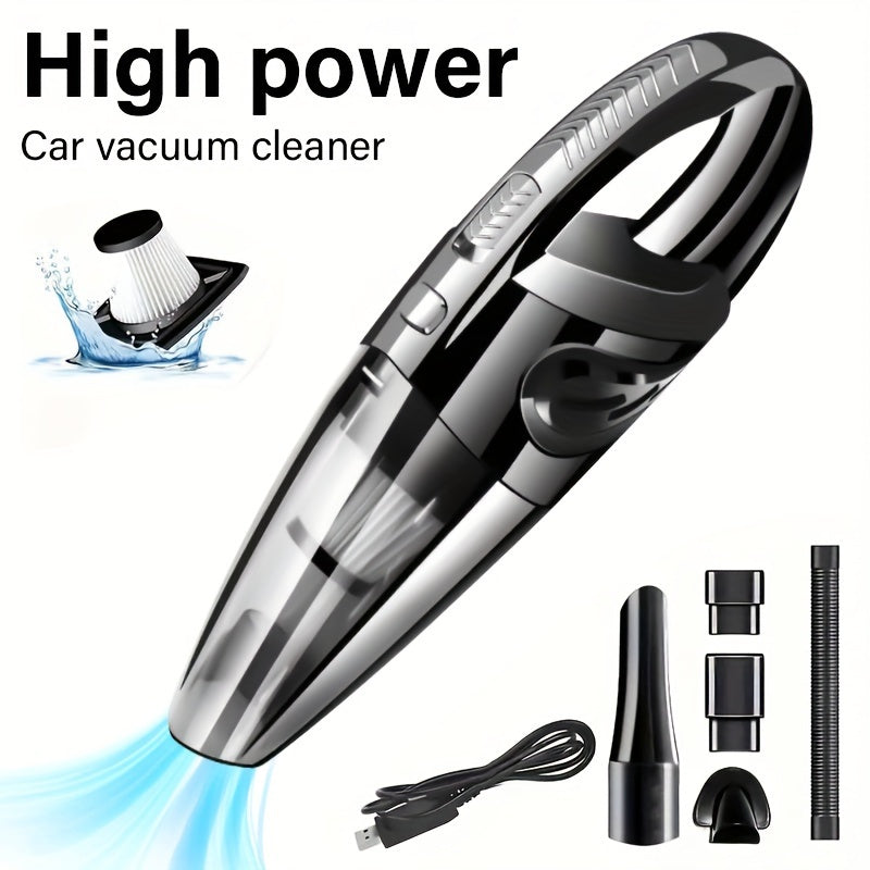 Aspiradora portátil inalámbrica de mano para coche con fuerte succión y batería de larga duración