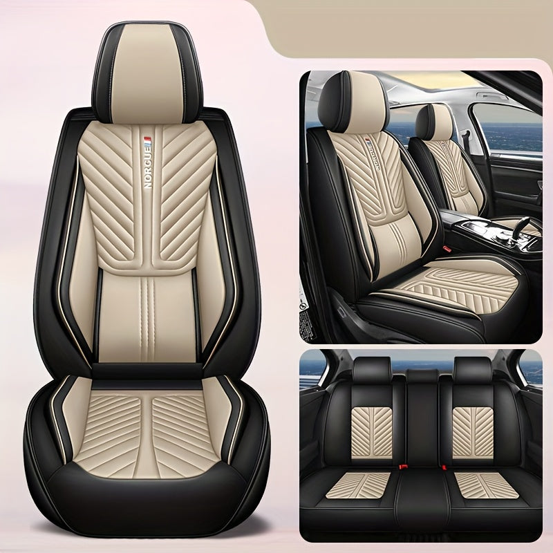 Universal PU teri avtomobil o‘rindiq qoplamalari barcha mavsumlar uchun to‘liq qamrovli bardoshli