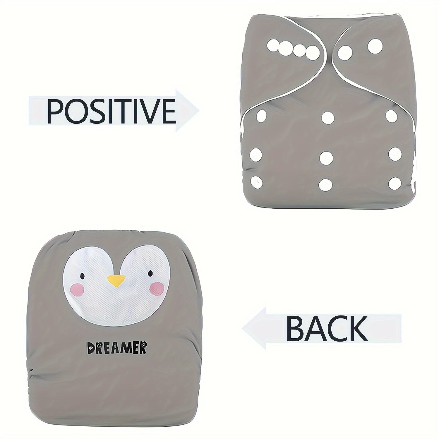 Qayta ishlatiladigan mato o'quv shartlari 2-to'plam bolalar uchun suv o'tkazmaydigan sozlanadigan snap