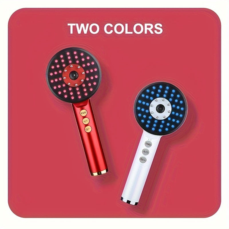 Masajeador de cabeza recargable por USB portátil con peine y vaporera para relajación del cuero cabelludo