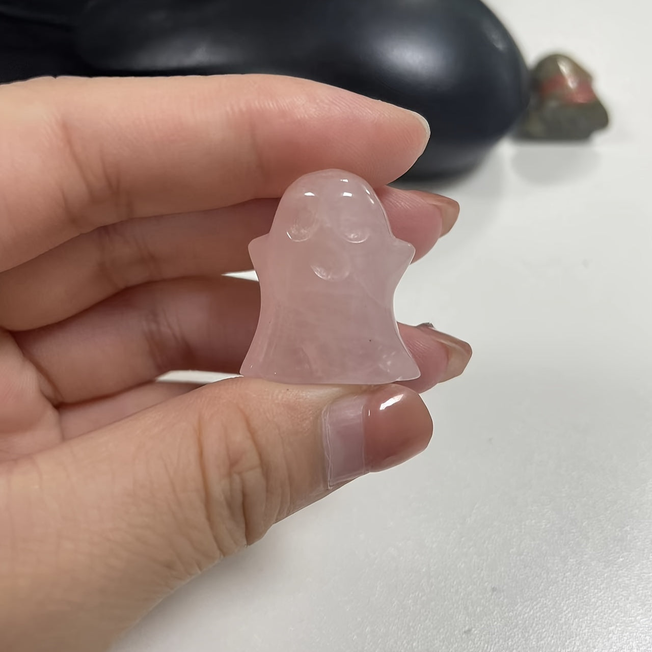 10 dona Tabiiy Kvarts toshlari va Xuddi O'liklar Haykali uchun Xalloween Uy Dekori