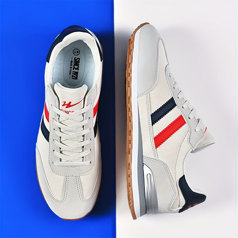 Men's Breathable Canvas Sneakers with Non-Slip Rubber Sole Low Top Casual All-Season