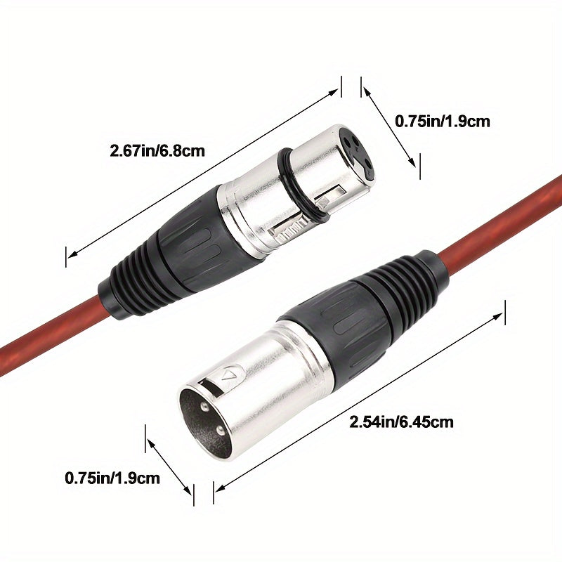 I-Zclive Premium XLR Audio Cable - Erkakdan Ayolga, Rux Qotishmasi, 3-Pin Balanslangan Mikrofon va Spiker Kabeli, Rekording Jihozlari, Preamplifikatorlar va Radio Stansiyalar uchun