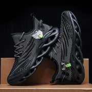 Men's Breathable Knit Running Shoes Shock Absorption Outdoor Jogging Sneakers