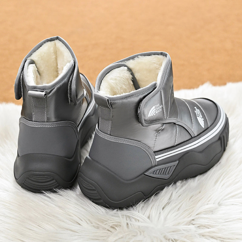 Women's Winter High-Top Snow Boots Waterproof PU Cover All-Terrain Traction