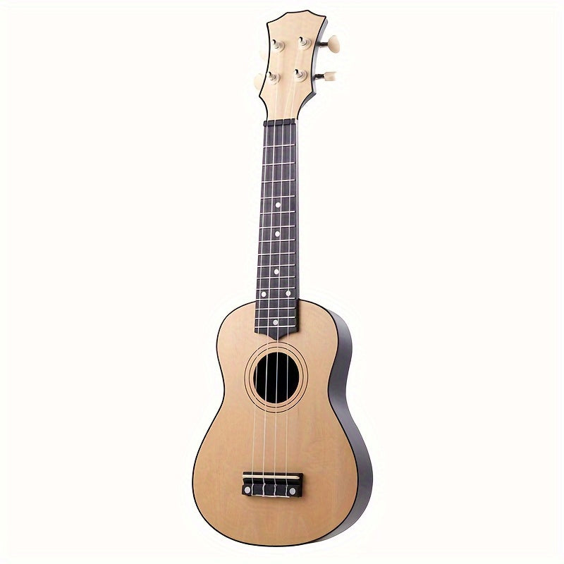 Ukelele soprano de 21 pulgadas para mujer con tablero trasero curvado para mejorar la calidad del sonido
