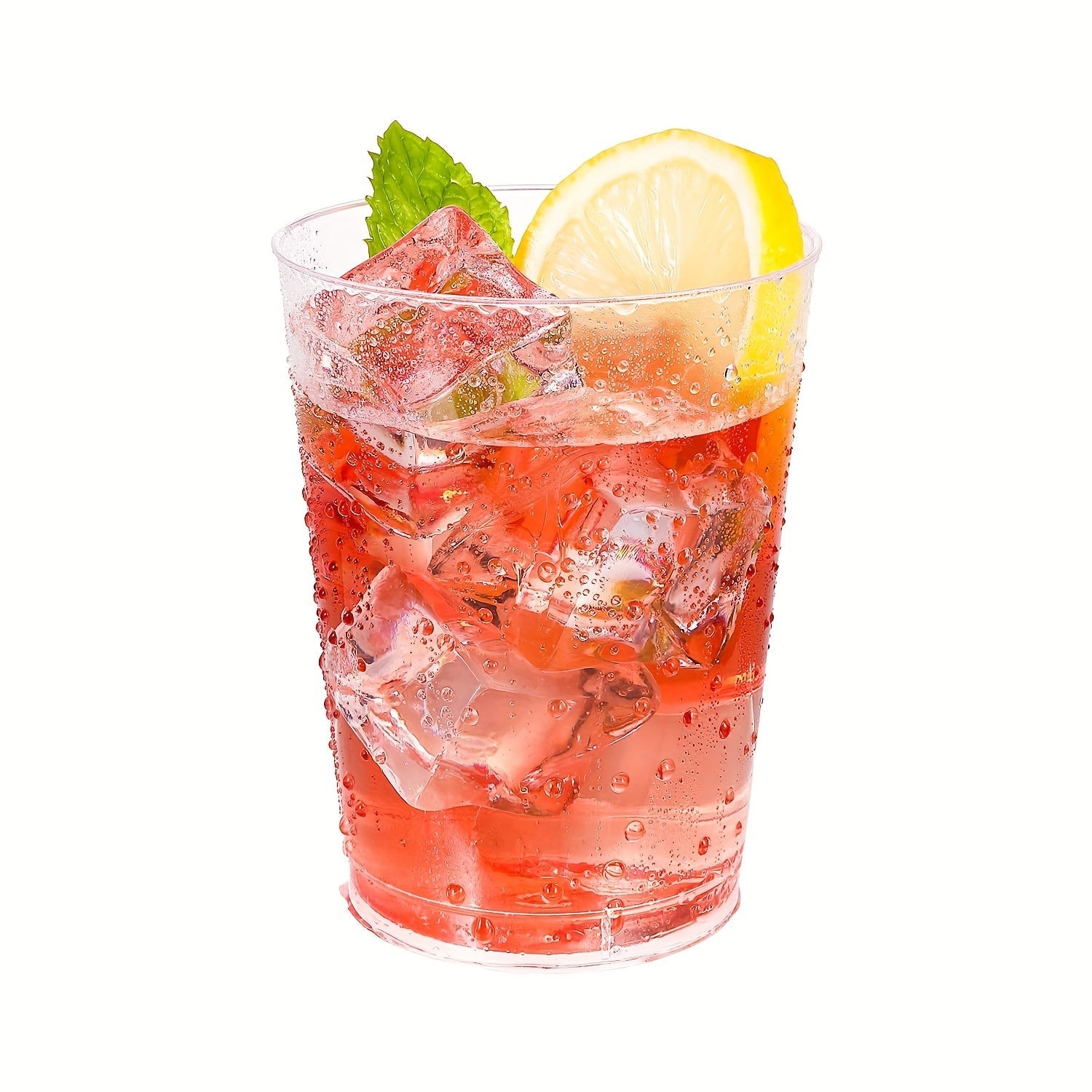 Frosted Plastic Cups with Lids 600ml 500ml 360ml Dishwasher Safe Eco-Friendly