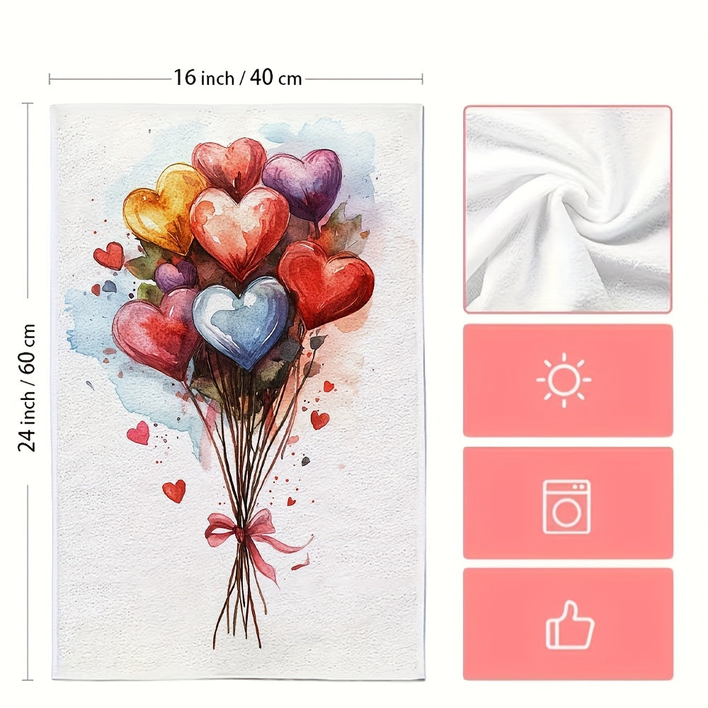 "Набор из 2  кухонных полотенец с дизайном воздушного шара, идеально для сушки посуды"