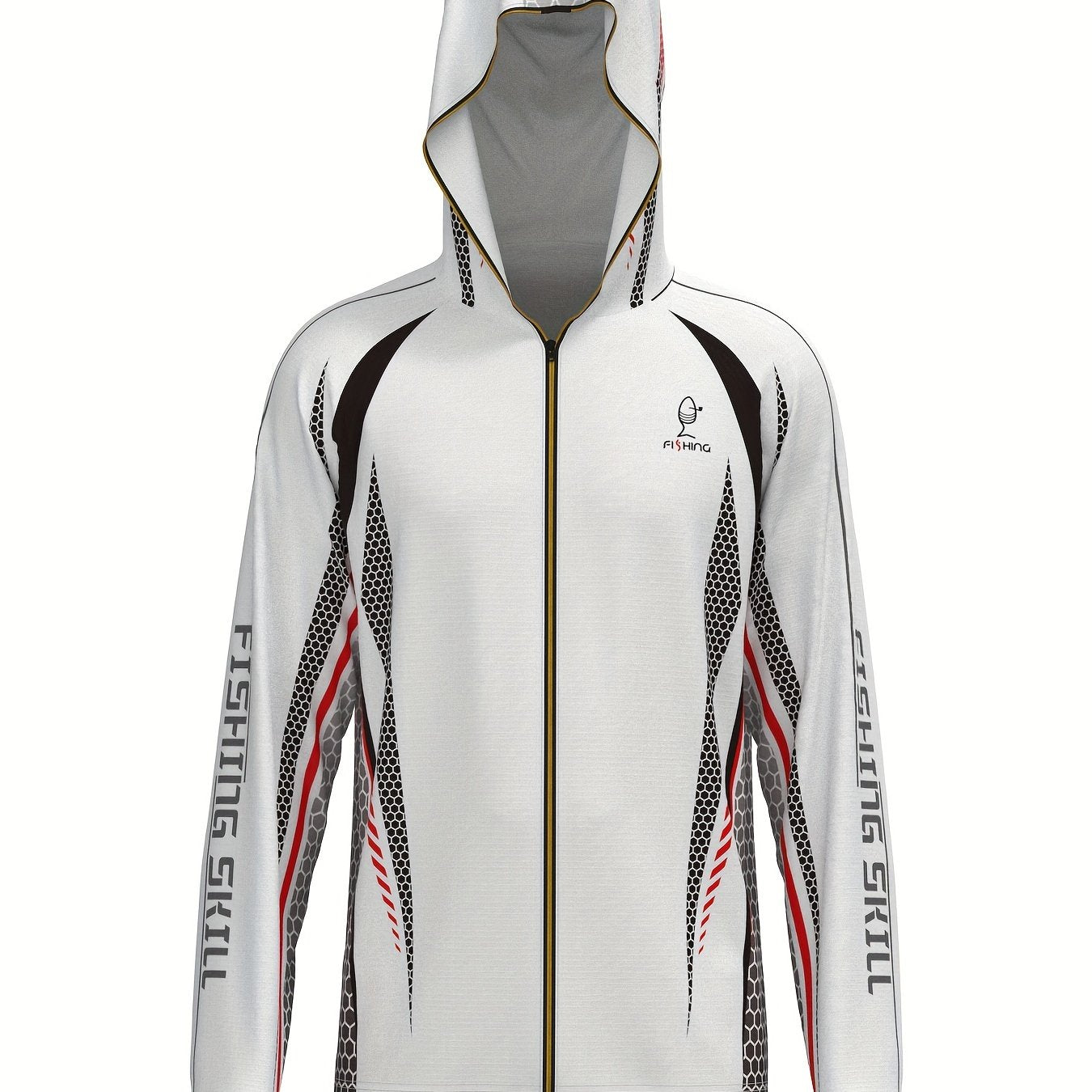 Men's Fishing Shirt Quick-Drying Breathable Print Plus Size Hooded Sun Protection