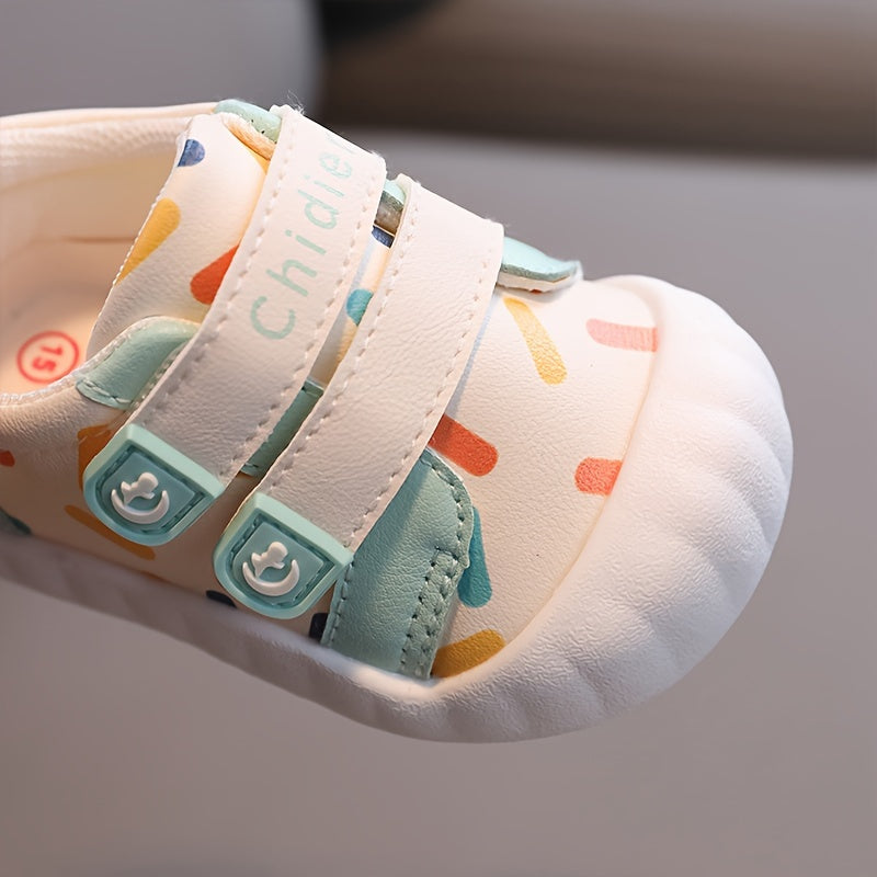 Zapatillas de lona de bebé para niños y niñas, microfibra, cuero sintético, antideslizantes, para interior y exterior, primavera y otoño
